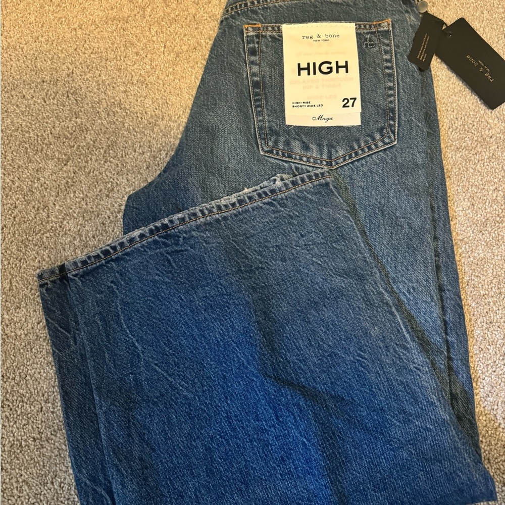 NWT Rag & Bone Maya High Rise Shorty wide leg